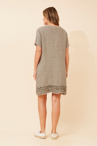 CKM - SHORT SLEEVE FRILL DRESS