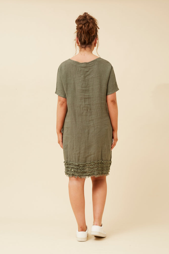 CKM - SHORT SLEEVE FRILL DRESS