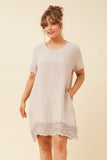CKM - SHORT SLEEVE FRILL DRESS