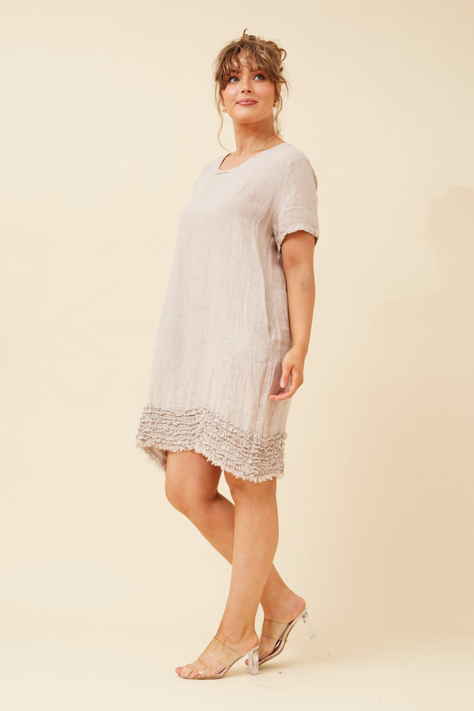 CKM - SHORT SLEEVE FRILL DRESS