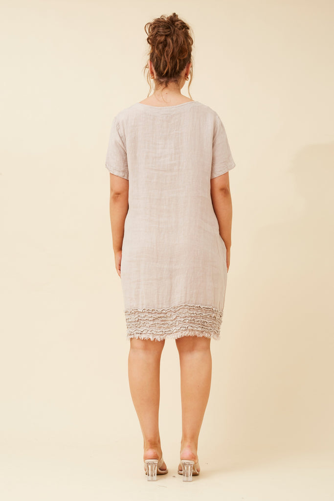 CKM - SHORT SLEEVE FRILL DRESS