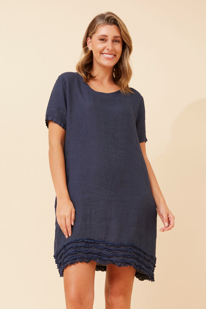 CKM - SHORT SLEEVE FRILL DRESS