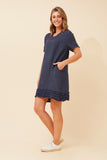 CKM - SHORT SLEEVE FRILL DRESS