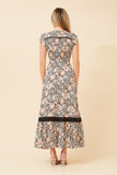 CKM - BUTTON THROUGH MAXI DRESS WITH LACE TRIM