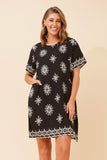 CKM - SHORT SLEEVE DRESS WITH FRONT POCKETS