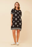 CKM - SHORT SLEEVE DRESS WITH FRONT POCKETS