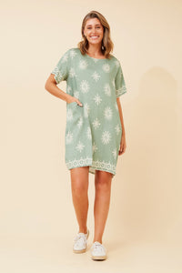 CKM - SHORT SLEEVE DRESS WITH FRONT POCKETS
