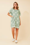 CKM - SHORT SLEEVE DRESS WITH FRONT POCKETS
