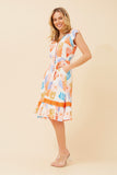 CKM - CAP SLEEVE BUTTON THROUGH DRESS