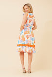 CKM - CAP SLEEVE BUTTON THROUGH DRESS