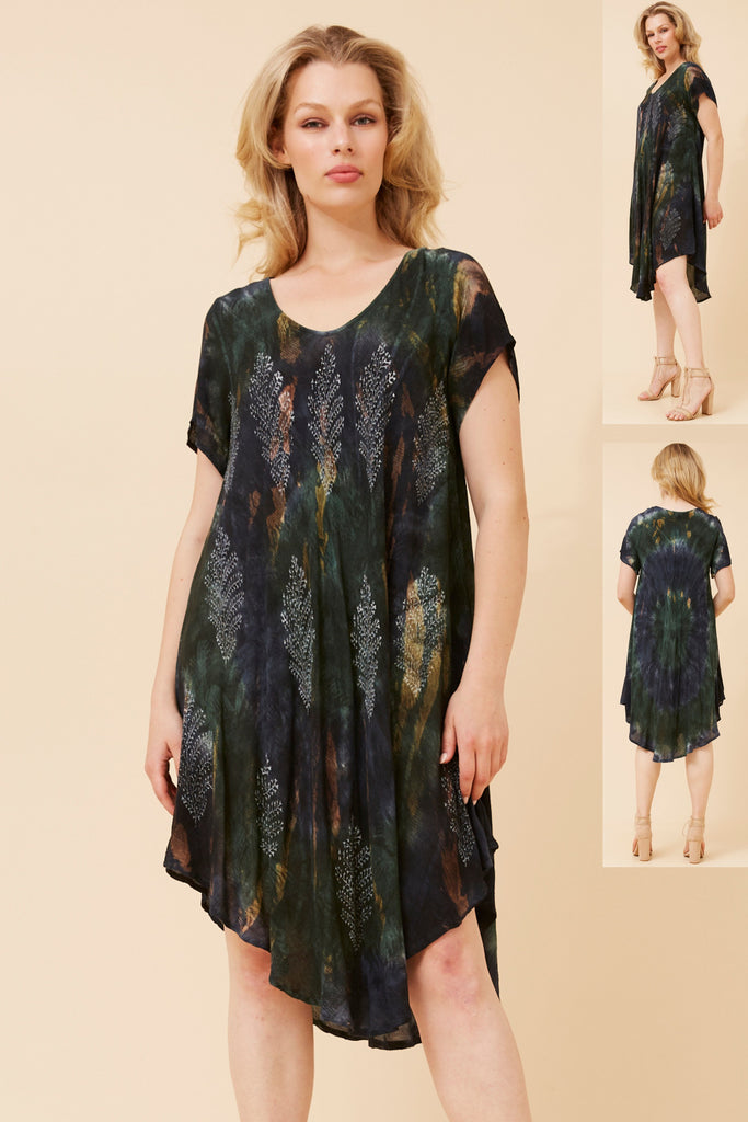 CKM - TIE-DYE UMBRELLA DRESS