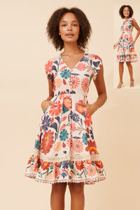 CKM - BUTTON THROUGH KNEE LENGTH DRESS
