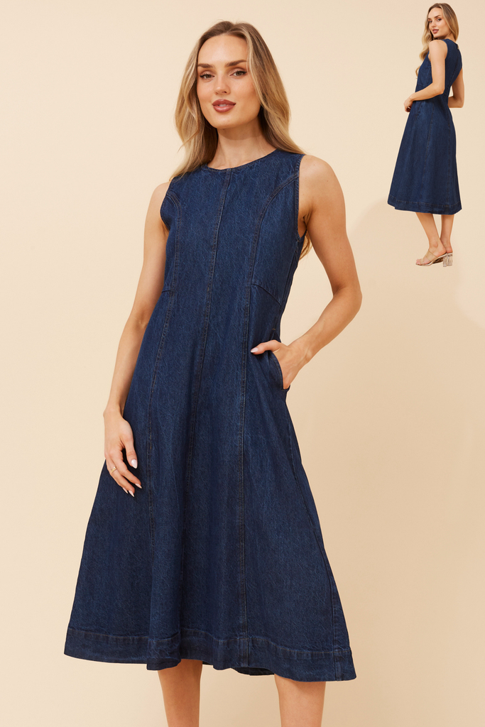 MYSTIC MONSOON - LONG DENIM DRESS