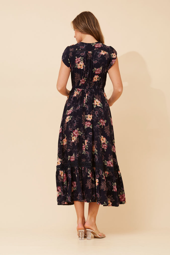 CKM - CAP SLEEVE MAXI DRESS