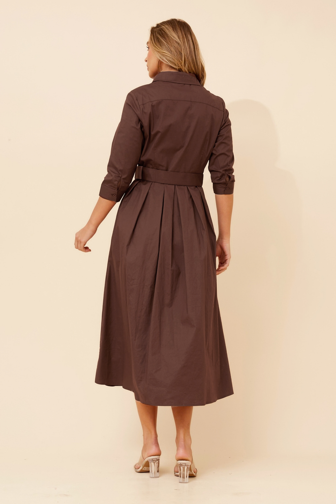 CKM - 3/4 SLEEVE DRESS WITH BELT