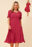 CKM - SHORT SLEEVE CRINKLE DRESS