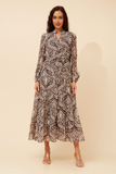 CKM - BUTTON DOWN TIE WAIST DRESS
