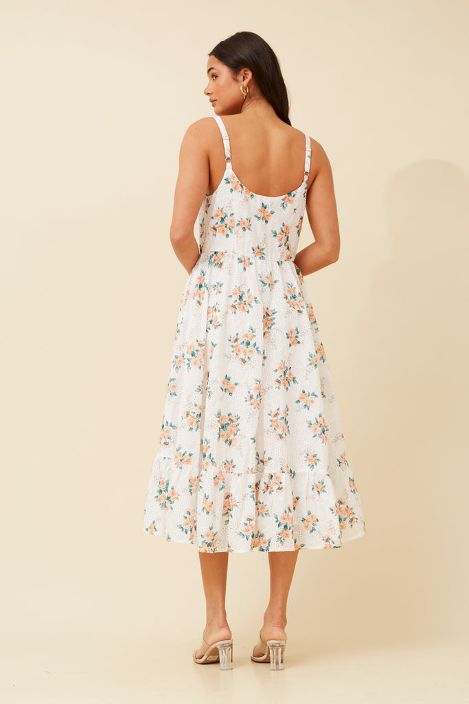 CKM - SLEEVELESS FLORAL PRINT DRESS