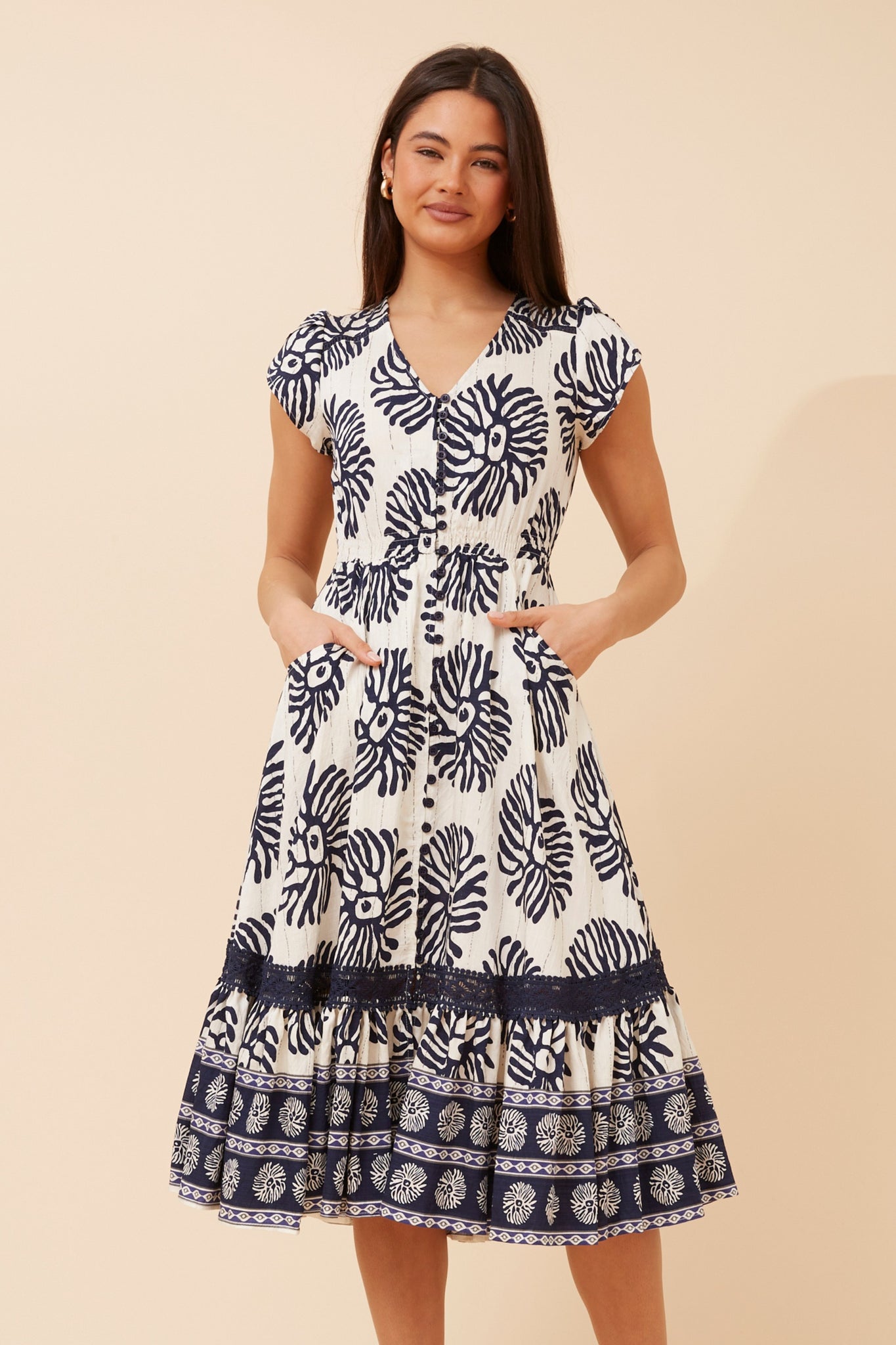 CKM - CAP SLEEVE DRESS