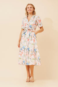 CKM - SHORT SLEEVE PRINTED DRESS