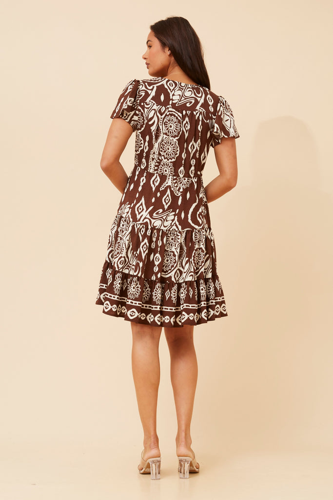 CKM - PATTERNED TIE DRESS