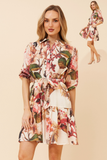 CKM - BUTTON FLORAL DRESS