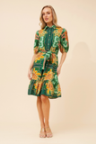 CKM - SHORT PUFF SLEEVE SHIRT DRESS