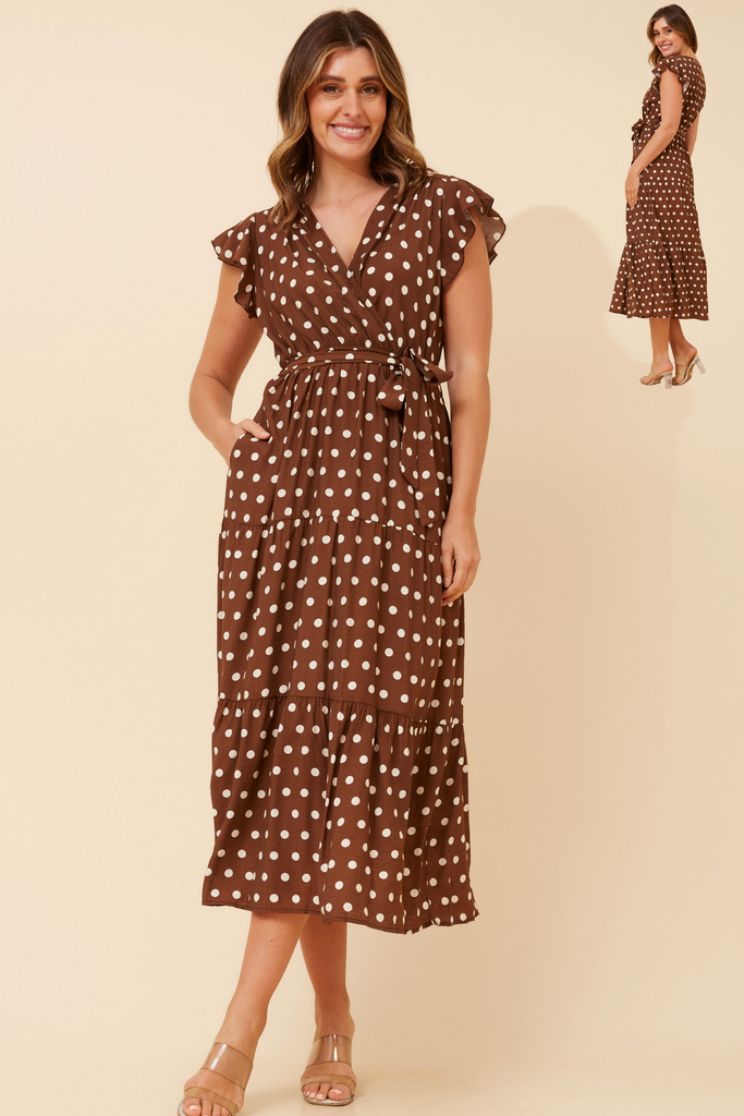 CKM - LONG POLKA DOT DRESS