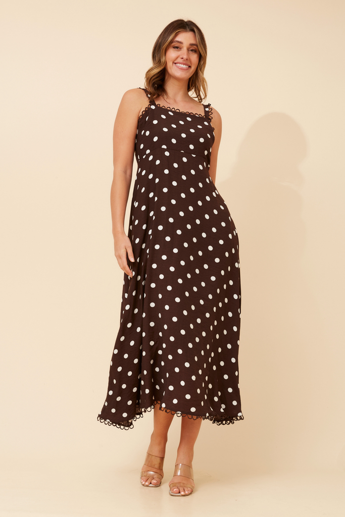 CKM - POLKA DOT LONG DRESS