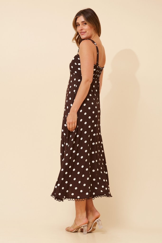 CKM - POLKA DOT LONG DRESS