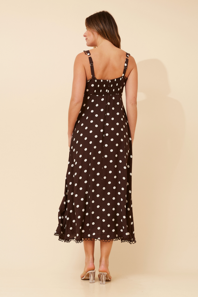CKM - POLKA DOT LONG DRESS