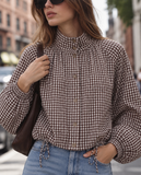 SMAIBULUN - GINGHAM DRAWSTRING JACKET