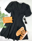 SASS - MARNIE BUTTON THROUGH MINI DRESS