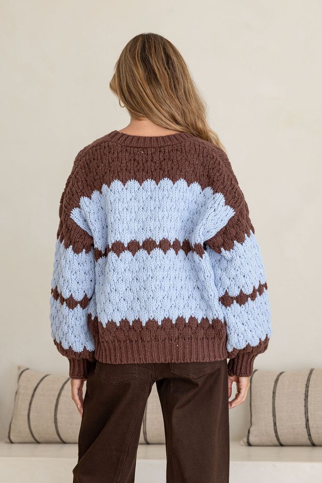 MISS MARLOW - CHUNKY HORIZEN CARDI