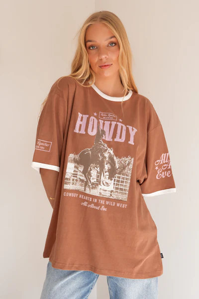 ALL ABOUT EVE - HOWDY OVERSIZED TEE