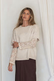 MIRACLE - LACE SLEEVE OVERLAY KNIT