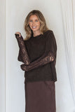 MIRACLE - LACE SLEEVE OVERLAY KNIT