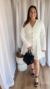 WINNIE & CO - PLEATED A LINE BLAZER DRESS