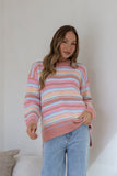 MISS MARLOW - JUNE SUNSET FLUFFY STRIPE KNIT