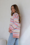 MISS MARLOW - JUNE SUNSET FLUFFY STRIPE KNIT