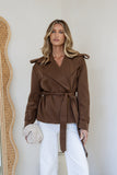 SMAIBULUN - TIE CROP TRENCH COAT