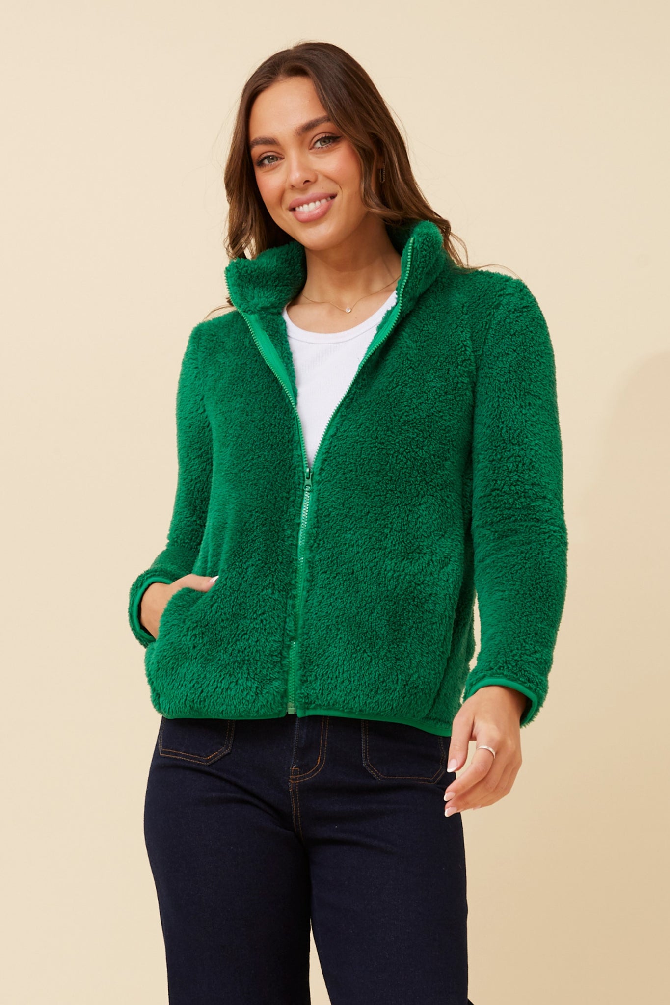 CKM - LONG SLEEVE ZIP HIGH NECK JACKET