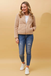 CKM - LONG SLEEVE ZIP HIGH NECK JACKET