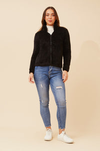 CKM - LONG SLEEVE ZIP HIGH NECK JACKET