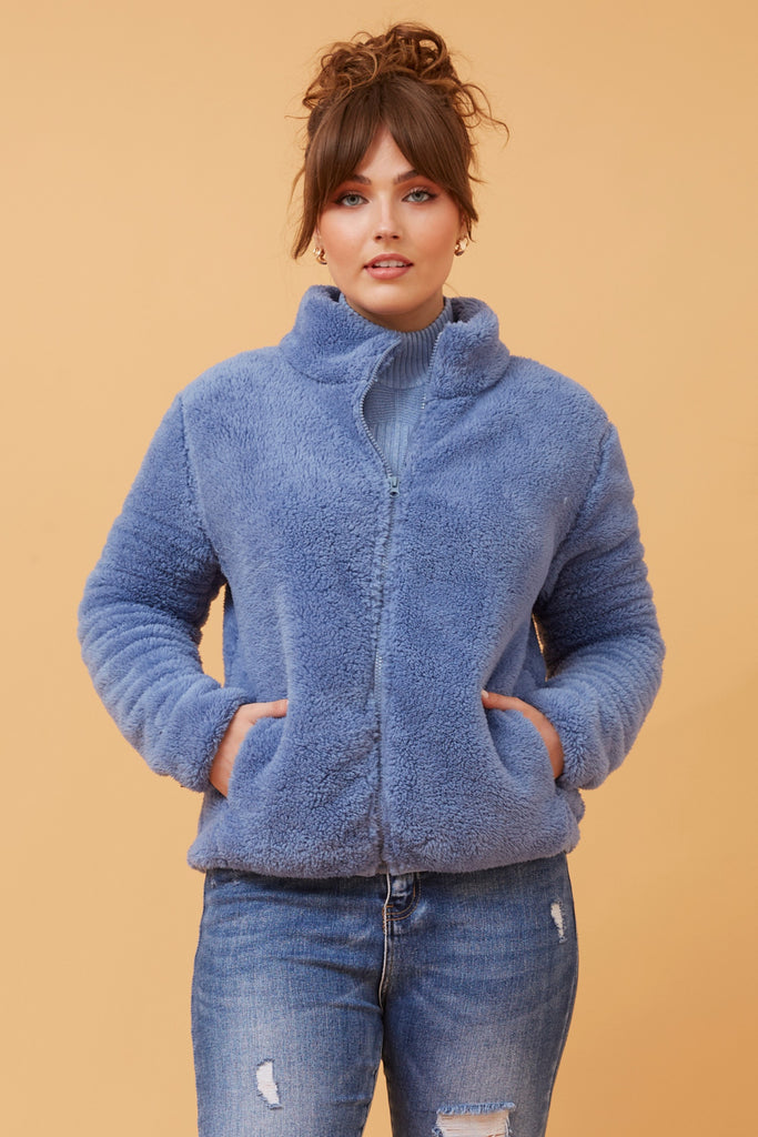 CKM - LONG SLEEVE ZIP HIGH NECK JACKET