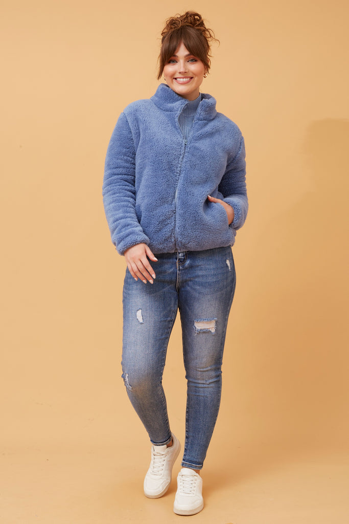 CKM - LONG SLEEVE ZIP HIGH NECK JACKET