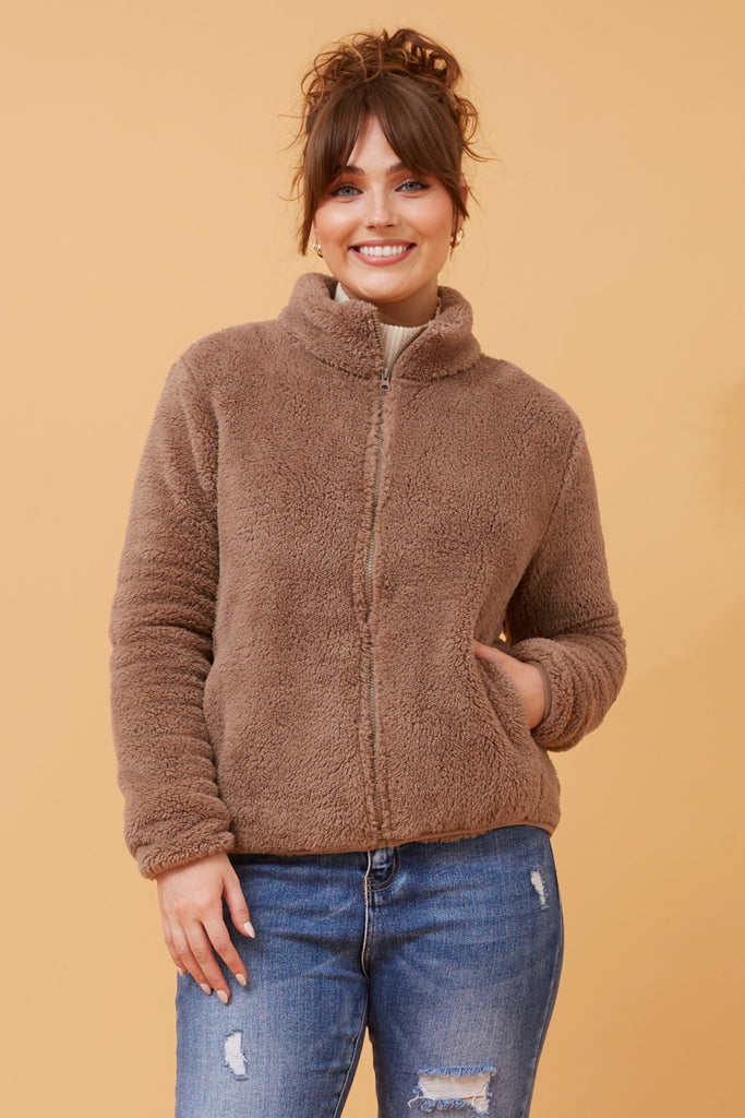 CKM - LONG SLEEVE ZIP HIGH NECK JACKET