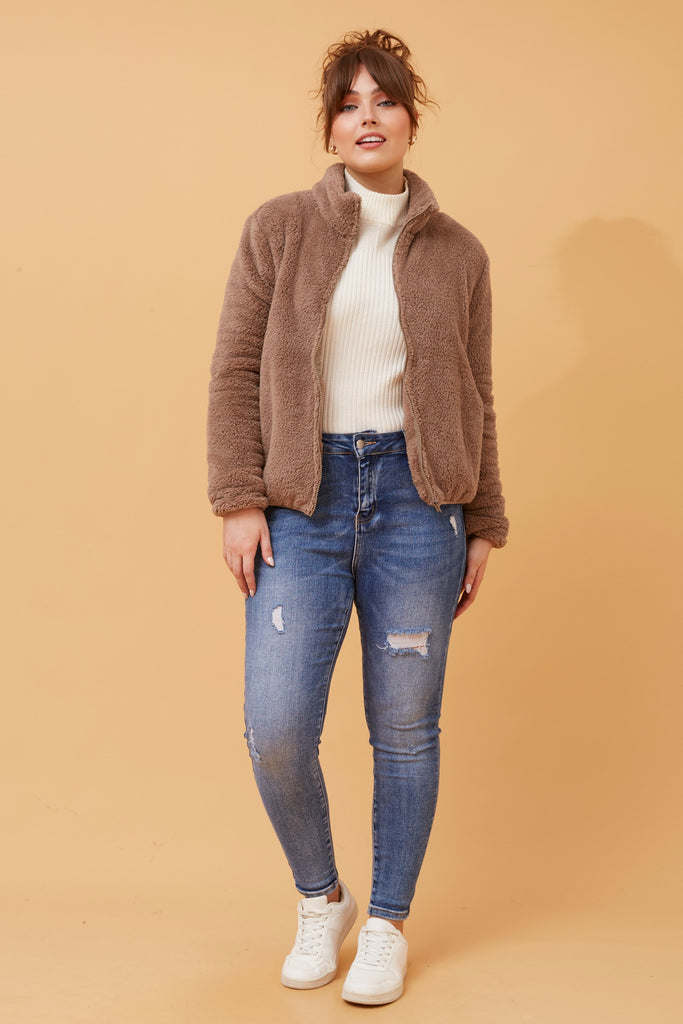 CKM - LONG SLEEVE ZIP HIGH NECK JACKET