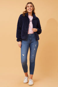 CKM - LONG SLEEVE ZIP HIGH NECK JACKET