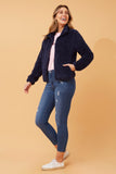 CKM - LONG SLEEVE ZIP HIGH NECK JACKET
